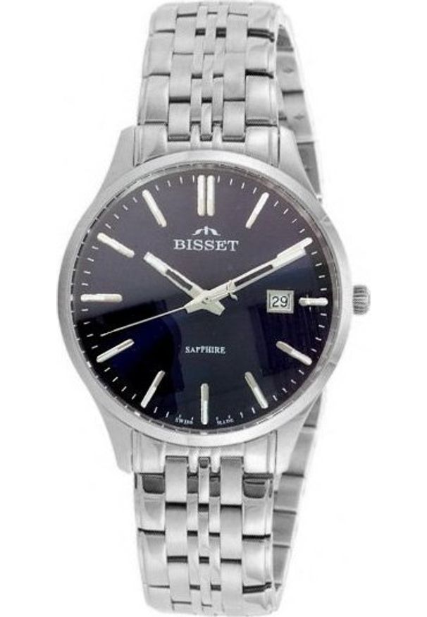Zegarek Bisset Szwajcarski zegarek męski Bisset BSDF38 szafirowe szkło czt. Kolor: niebieski
