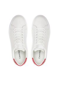 Calvin Klein Sneakersy Low Top Lace Up Lth HM0HM01016 Biały. Kolor: biały #4