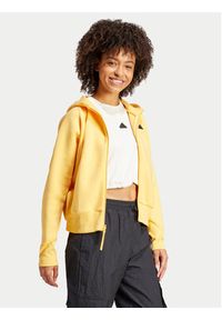 Adidas - adidas Bluza Z.N.E. IS3940 Żółty Loose Fit. Kolor: żółty. Materiał: bawełna #3