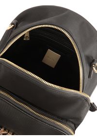 Kazar - Czarny mały plecak z tkaniny i skóry 2w1. Kolor: czarny. Materiał: tkanina, skóra #4