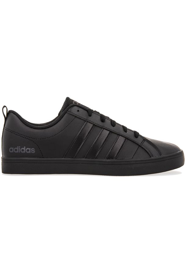 Adidas - Buty adidas VS Pace B44869 - czarne. Okazja: na spacer. Zapięcie: pasek. Kolor: czarny. Materiał: guma, nubuk, syntetyk. Szerokość cholewki: normalna. Wzór: paski, aplikacja. Sport: skateboard, turystyka piesza