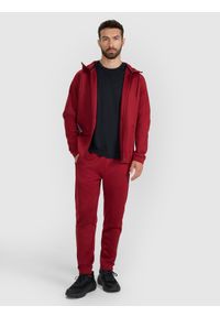 4f - 4F Spodnie treningowe szybkoschnące męskie - czerwone 3XL. Kolor: czerwony. Materiał: materiał, tkanina, elastan, syntetyk, włókno. Sport: fitness #1