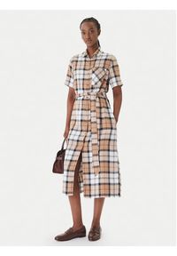 Barbour Sukienka koszulowa Fern LDR0988BR37 Beżowy Slim Fit. Kolor: beżowy. Materiał: lyocell. Typ sukienki: koszulowe #2