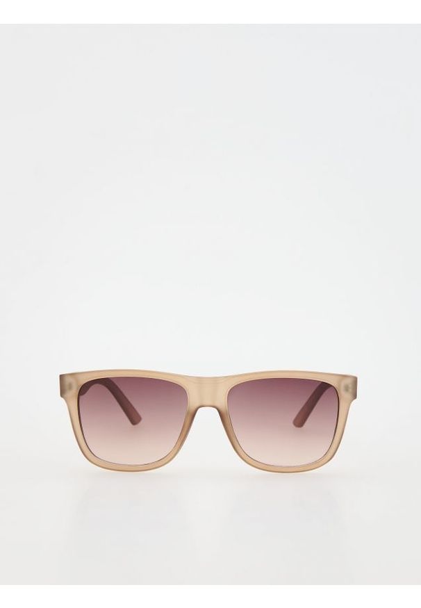 Reserved - Okulary przeciwsłoneczne WAYFARER - beżowy. Kolor: beżowy