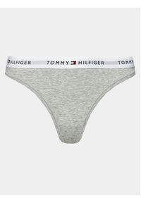 TOMMY HILFIGER - Tommy Hilfiger Stringi UW0UW03835 Szary. Kolor: szary. Materiał: bawełna