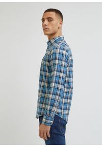 Lee - LEE BUTTON DOWN MĘSKA KOSZULA W KRATĘ KRATA ECRU 112341760. Typ kołnierza: button down