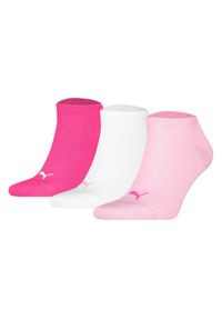 Puma Zestaw 3 par niskich skarpet unisex 938624 Różowy. Kolor: różowy. Materiał: bawełna, materiał