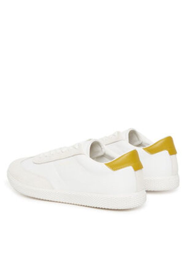 Calvin Klein Sneakersy Low Top Lace Up Cv Mix HM0HM01724 Biały. Kolor: biały. Materiał: materiał