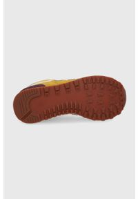 New Balance Buty kolor żółty na płaskiej podeszwie. Nosek buta: okrągły. Zapięcie: sznurówki. Kolor: żółty. Materiał: guma. Obcas: na płaskiej podeszwie. Model: New Balance 574 #5
