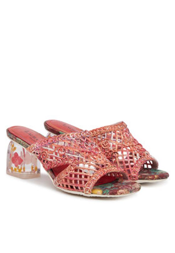 Laura Vita Klapki Framboiseo 29 Kolorowy. Materiał: skóra. Wzór: kolorowy