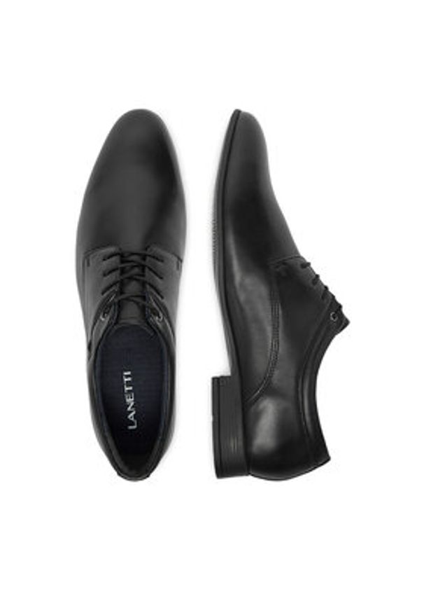 Lanetti Półbuty CEO-KRONE-01S MI08 Czarny. Kolor: czarny. Materiał: materiał