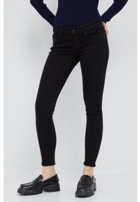 Pepe Jeans jeansy damskie medium waist. Kolor: czarny