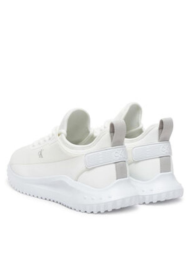 Calvin Klein Jeans Sneakersy Eva Runner Low Lace Mix In YW0YW01759 Biały. Kolor: biały. Materiał: materiał