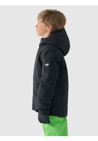 4f - 4F Kurtka narciarska membrana 5000 chłopięca - czarna 146 (10-11 lat). Okazja: na co dzień. Typ kołnierza: kaptur. Kolor: czarny. Materiał: tkanina, materiał, poliester, dzianina. Wzór: gładki. Sezon: lato. Styl: casual, klasyczny, sportowy #2