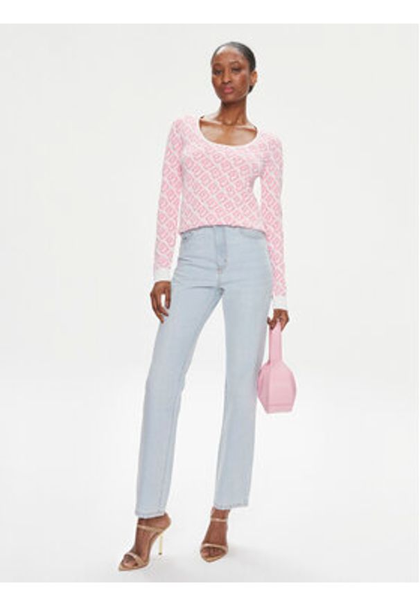 Gaudi Sweter 411BD53024 Różowy Regular Fit. Kolor: różowy. Materiał: wiskoza