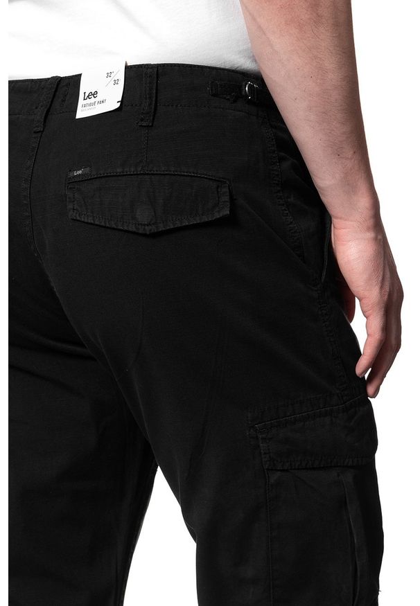 Lee - LEE SPODNIE MĘSKIE FATIGUE PANT BLACK L73ACJ01 112120319. Materiał: materiał, tkanina. Wzór: jednolity