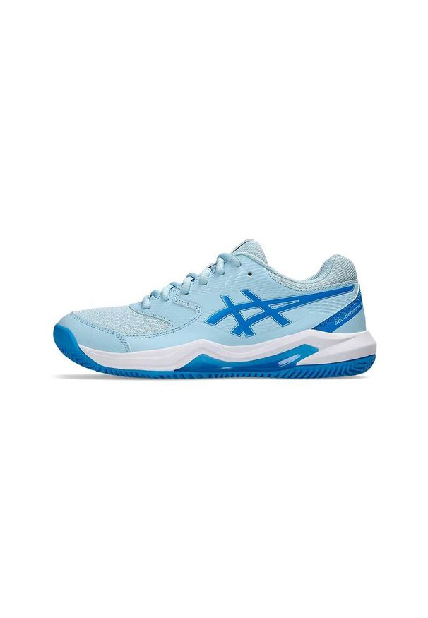 Buty do tenisa damskie Asics Gel Dedicate 8. Zapięcie: sznurówki. Kolor: niebieski. Materiał: materiał, tkanina, syntetyk. Szerokość cholewki: normalna. Sport: tenis