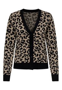 only - ONLY Kardigan Leo 15349819 Brązowy Regular Fit. Kolor: brązowy. Materiał: syntetyk #4