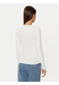 Tommy Jeans Bluzka Essential DW0DW17990 Écru Slim Fit. Materiał: bawełna #2