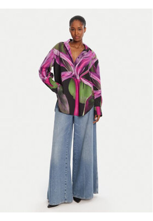 Desigual Koszula Orquidea Lacroix 25WWCW20 Kolorowy Relaxed Fit. Materiał: bawełna. Wzór: kolorowy