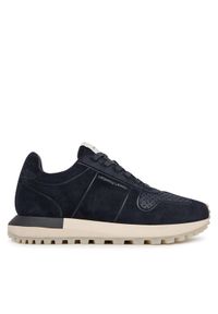 Emporio Armani Sneakersy EM003740 AF19728 ZB005 Granatowy. Kolor: niebieski. Materiał: zamsz, skóra