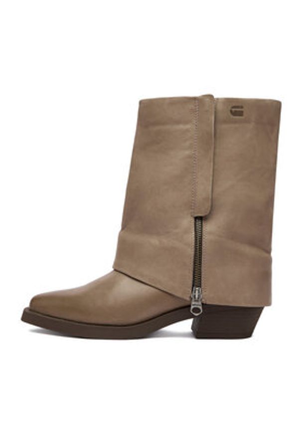 G-Star RAW - G-Star Raw Botki EO-YAGMUR-25FW30 Beżowy. Kolor: beżowy. Materiał: skóra