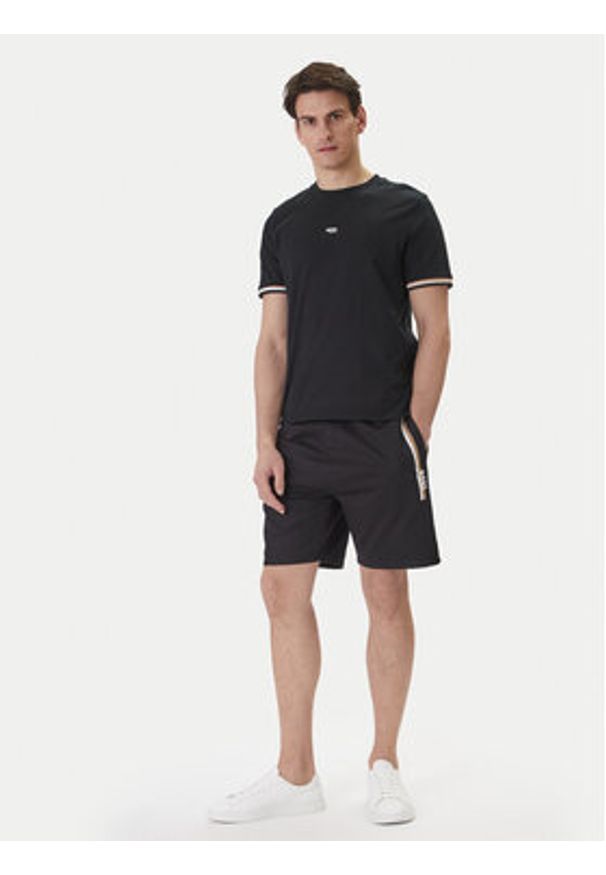 BOSS T-Shirt Iconic 50557198 Czarny Regular Fit. Kolor: czarny. Materiał: bawełna