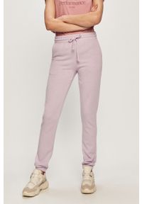 Haily's - Spodnie. Kolor: fioletowy. Materiał: bawełna, poliester, dzianina, elastan. Wzór: melanż #1