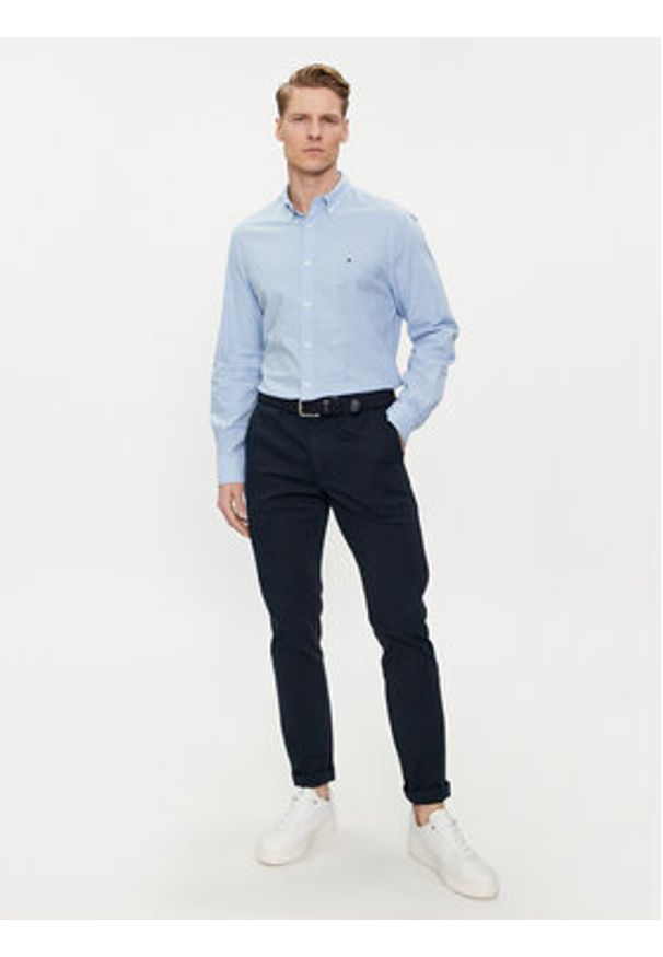 TOMMY HILFIGER - Tommy Hilfiger Koszula 1985 MW0MW29968 Błękitny Regular Fit. Kolor: niebieski. Materiał: bawełna
