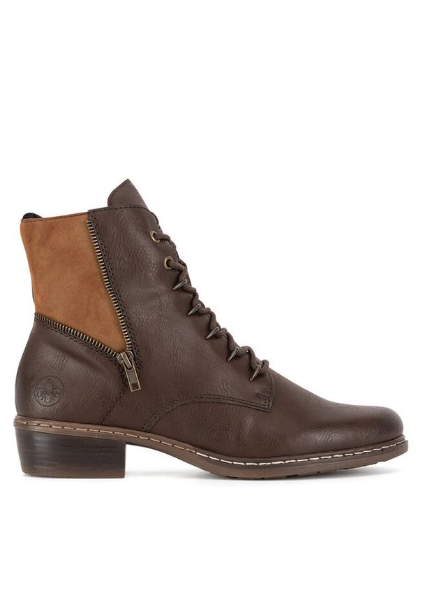 Trzewiki Rieker. Kolor: brązowy