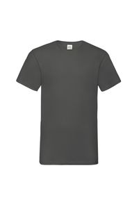 FRUIT OF THE LOOM - Męska Koszulka Z Dekoltem Valueweight. Kolor: szary