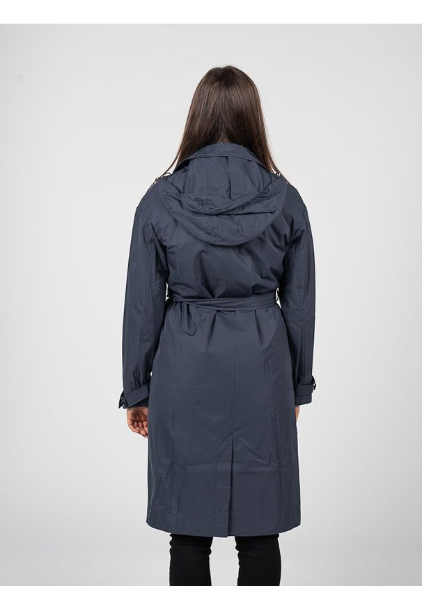 Geox Trencz "Elidia" | W2621S T2676 | Kobieta | Granatowy. Okazja: na co dzień. Kolor: niebieski. Materiał: poliester. Sezon: zima. Styl: elegancki, casual
