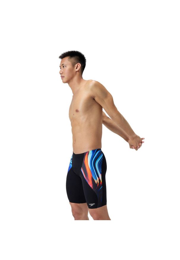 Kąpielówki męskie Speedo Placement Digital V-Cut Jammer. Kolor: wielokolorowy, czarny