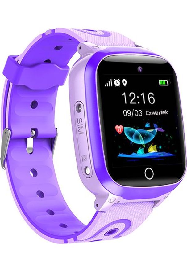 Smartwatch GoGPS K17 Fioletowy (K17PR). Rodzaj zegarka: smartwatch. Kolor: fioletowy