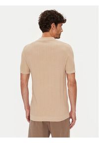 U.S. Polo Assn. Polo MUP3369 Beżowy Slim Fit. Typ kołnierza: polo. Kolor: beżowy. Materiał: bawełna