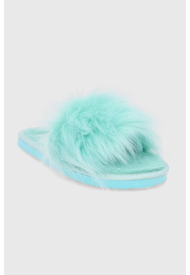 Flip*Flop Kapcie. Kolor: niebieski. Materiał: materiał. Wzór: gładki