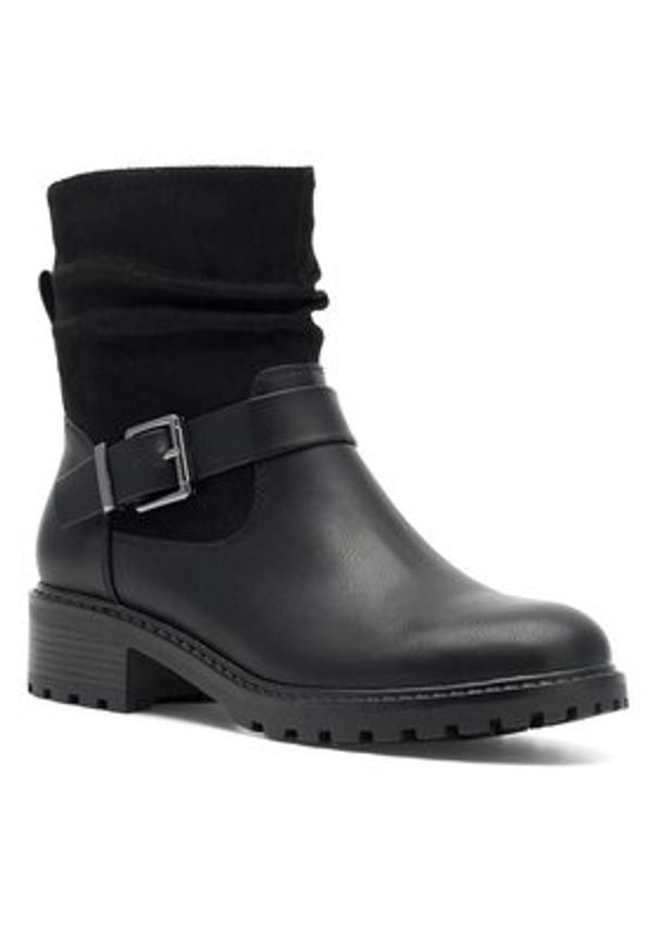 Clara Barson Botki GRETA WS2971-16 Czarny. Kolor: czarny. Materiał: materiał