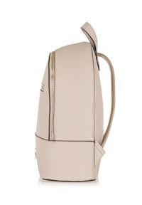 Ochnik - Kremowy plecak damski z logo. Kolor: beżowy. Materiał: skóra #2