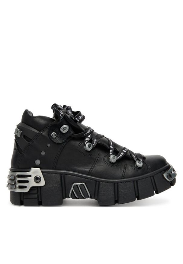NEW ROCK Sneakersy M-WALL106NSHLACE-C2 Czarny. Kolor: czarny. Materiał: skóra