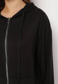 Born2be - Czarny Komplet Dresowy 2-częściowy z Bluzą i Spodniami Notora. Kolor: czarny. Materiał: dresówka