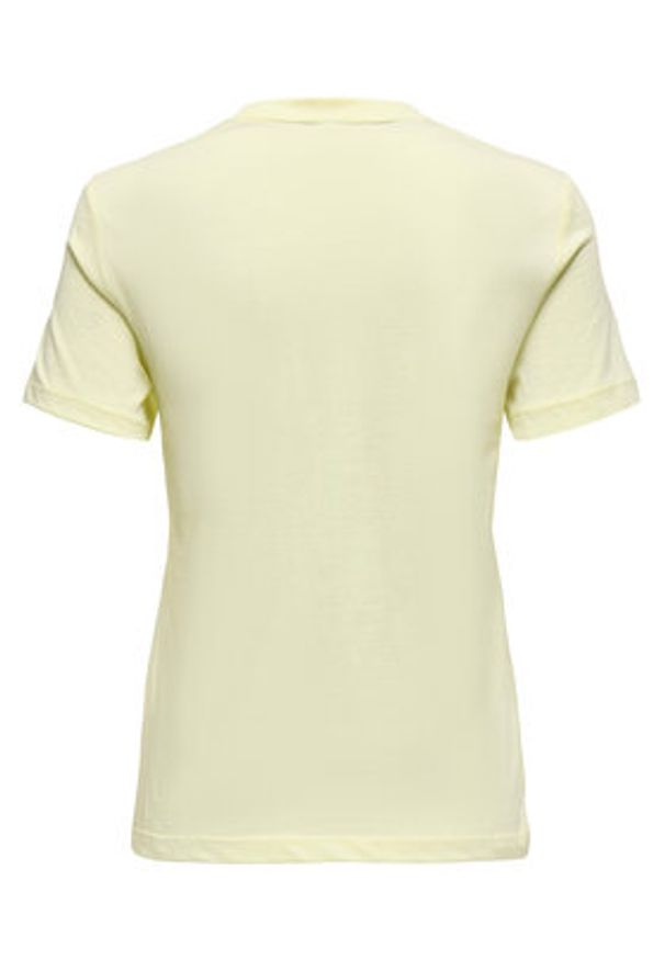 only - ONLY T-Shirt Fun Life 15349901 Żółty Regular Fit. Kolor: żółty. Materiał: bawełna