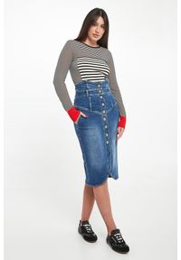 Elisabetta Franchi - Spódnica jeansowa midi ELISABETTA FRANCHI. Materiał: jeans #1