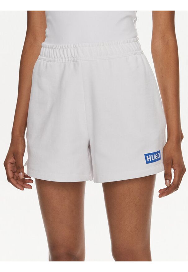 Hugo Szorty sportowe Classic Shorts_B_1 50515824 Biały Regular Fit. Kolor: biały. Materiał: bawełna