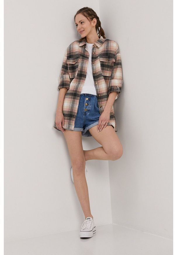 only - Only - Szorty jeansowe. Okazja: na co dzień. Kolor: niebieski. Materiał: jeans. Wzór: gładki. Styl: casual