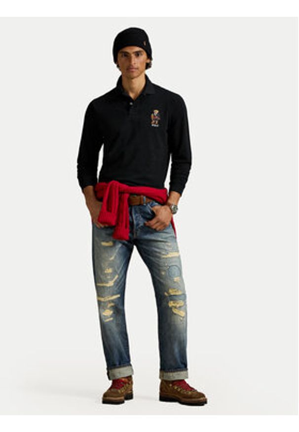 Polo Ralph Lauren Polo 710981793002 Czarny Classic Fit. Typ kołnierza: polo. Kolor: czarny. Materiał: bawełna