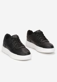 Born2be - Czarne Sneakersy Phylele. Kolor: czarny. Materiał: materiał. Szerokość cholewki: normalna. Wzór: geometria #6