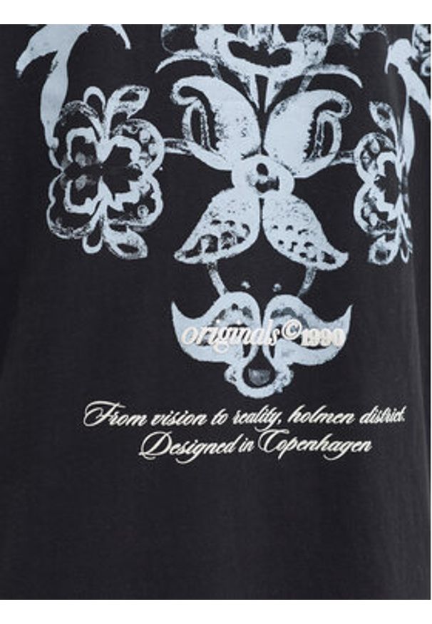 Jack & Jones T-Shirt Montauk Back 12290892 Czarny Regular Fit. Kolor: czarny. Materiał: bawełna