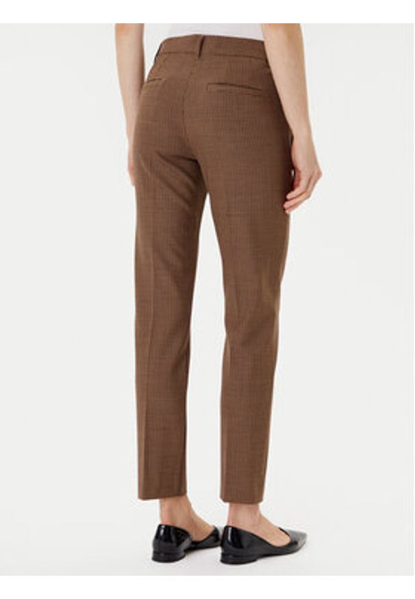 Marella Chinosy Opaco 2523136101 Brązowy Slim Fit. Kolor: brązowy. Materiał: syntetyk