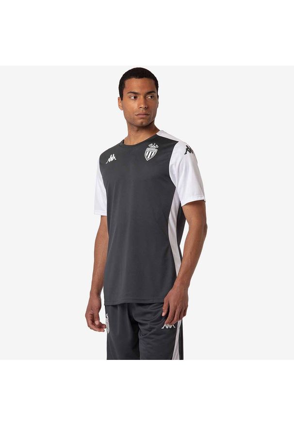 Kappa - Koszulka AS Monaco Abou Pro 8 2024/25. Kolor: wielokolorowy, szary, biały. Sport: piłka nożna
