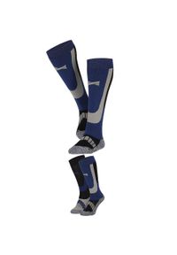 XTREME SOCKSWEAR - Skarpety narciarskie Xtreme, 2 par, Multi Niebieski. Kolor: niebieski. Sport: narciarstwo